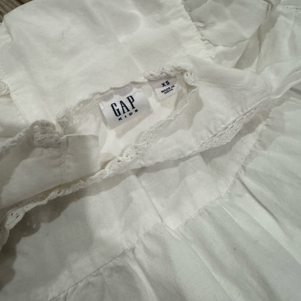 GAP Kids Lace Tiered Girls Ruffle Dress - XS (4/5) - Picture 6 of 7